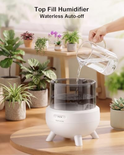 Baby Humidifier for Nursery - White 2L Cool Mist, Easy to Clean & Refill