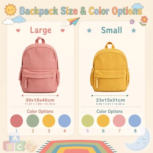 Personalized Corduroy Backpack with Name - Back to School Bag - Backpack a