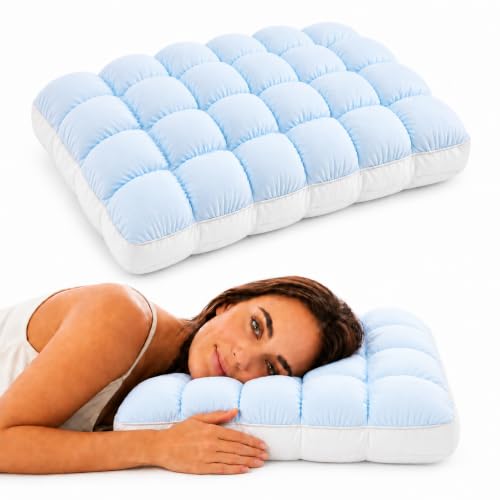 Cooling Pillow for Sleeping with Ice Silk Cover - Blue, 19.7 x 27.6 Inch