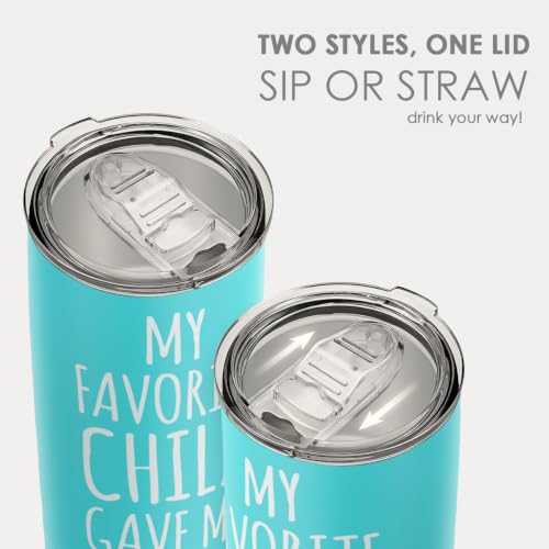 Mom Tumbler Gift - 20oz Insulated Travel Mug for Mom from Son & Daughter - Unique Mother's Day, Birthday, Christmas Gift Idea - Variation of THIS listing