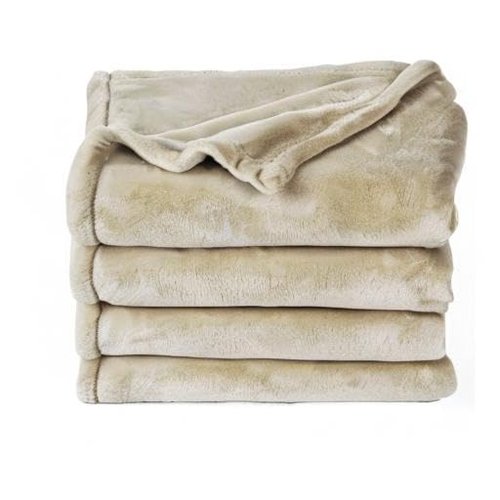 PHF Ultra Soft Fleece Blanket Queen Size, No Shed No Pilling Luxury Plush Cozy 300GSM Lightweight Blanket for Bed, Couch, Chair, Sofa, Perfect Decorations Gifts, 90" x 90", Khaki