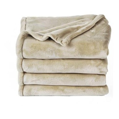 PHF Ultra Soft Fleece Blanket Queen Size, No Shed No Pilling Luxury Plush Cozy 300GSM Lightweight Blanket for Bed, Couch, Chair, Sofa, Perfect Decorations Gifts, 90" x 90", Khaki