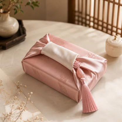 Korean Norigae Tassels Set - Pink & Sage Green Decorative Hanging Ornaments