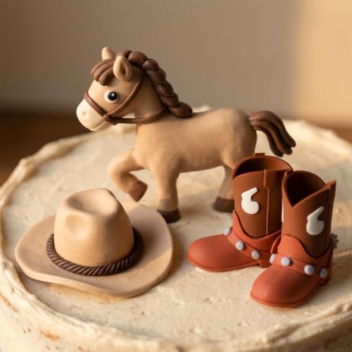 Cowboy Cake Topper Western Cowboy Decorations for Cake Celebration