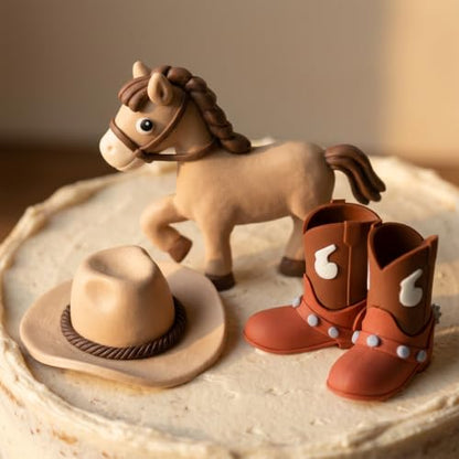 Cowboy Cake Topper Western Cowboy Decorations for Cake Celebration