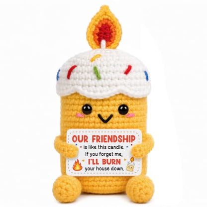 Funny Best Friend Birthday Gifts for Women - Positive Friendship Crochet Doll - Friend Gifts