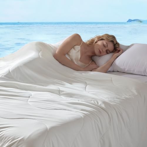 Cooling Comforter King Cali King White 90x106 Bed Duvet for Hot Sleepers