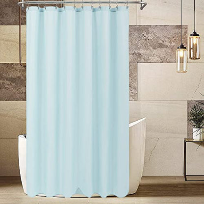 ALYVIA SPRING Extra Long Fabric Shower Curtain Liner Waterproof - 72" x 96", Soft & Lightweight X-Long Shower Curtain with 3 Magnets, Machine Washable - 72x96, Blue