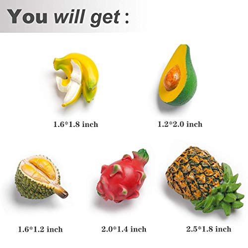 Refrigerator Magnets 5PCS Fruit Set Cute Kitchen Decor - Fruit-A Variation
