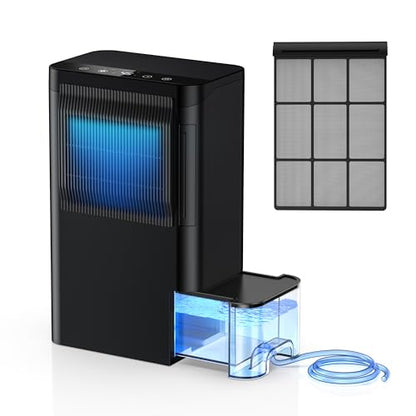 Home Dehumidifier 2.5L Tank Quiet & Powerful for Basement & Room Use