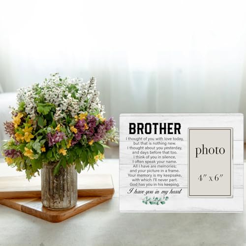 Wood Picture Frame 8x10 4x6 Photo - Gift for Brother Variation BROTHER