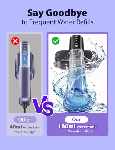 Travel Clothes Steamer with 35g/min Steam for Wrinkle Removal - Obsidian Black