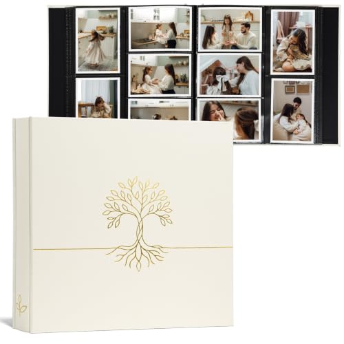 Vienrose Large Fabric Cover Photo Album 4x6 with 600 Pockets Tree of Life Variation