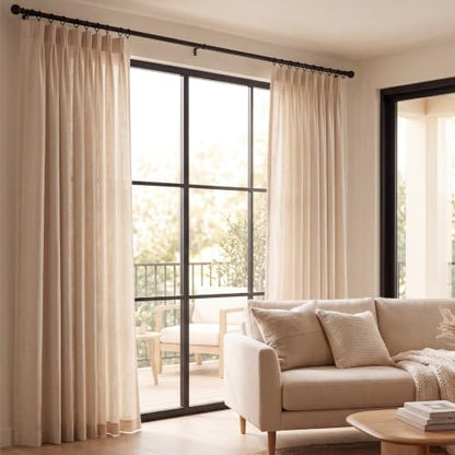 Metal Curtain Rings with Hooks - Black, 38mm - 30 Pieces