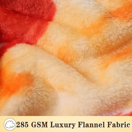 Mermaker Pepperoni Pizza Blanket 71 Inch Throw for Adults & Kids Crimson