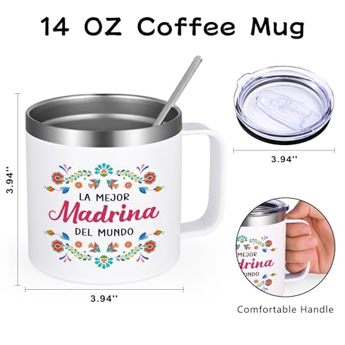 14 oz Godmother Coffee Mug - La Mejor Madrina Del Mundo - Madrina Gift - Variation 4-Madrina