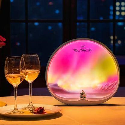 Northern Lights Night Light Valentine Christmas Birthday Gift - White Aurora Glow