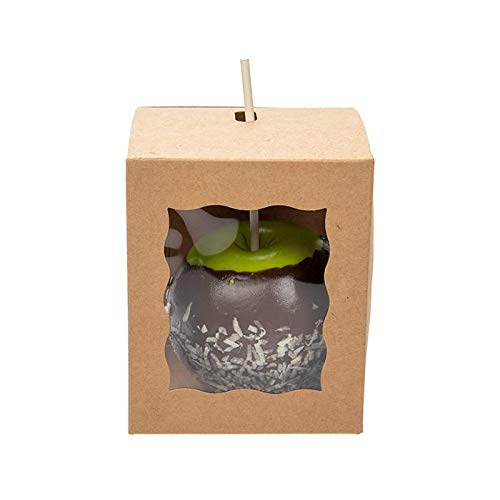 4x4x4 Caramel Apple Boxes With Hole for Sticks, 25 Pack, Clear Gift Box For Candy, Cupcakes, Macarons, Cookies, Party Favors, Bakery, Wedding, Baby Shower, Ornaments, Food Safe Crystal Clear Display