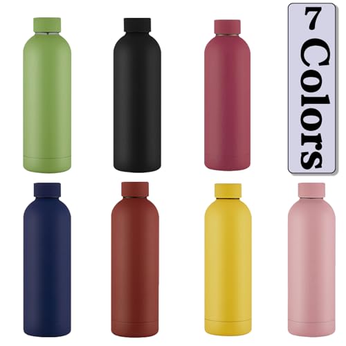 Personalized Water Bottles Custom Engraved Sports Bottles with Initials Name Logo 16oz Cup Customized Insulated Stainless Steel Bottle Keep Cold Hot Office Birthday Gifts for Men Women |7 Colors