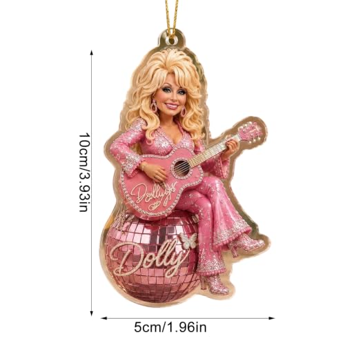 Pink Dolly Christmas Ornament Tree Parton Memorial Decorations - Variation A01