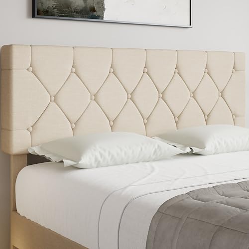 Upholstered Queen Bed Frame with Adjustable Headboard and Storage