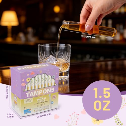 12-Pack Disguised Tampon Flask Set - 18oz Secret Liquor Containers for Parties