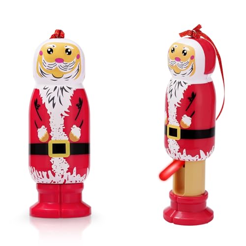 Funny Santa Christmas Ornament - Naughty Stretchable Santa Claus Pendant with Lights & Voice - Santa Claus Variation