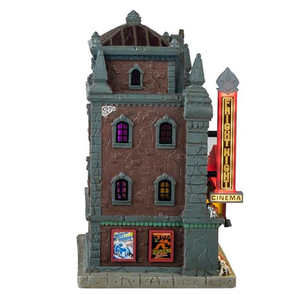 Fright Night Cinema Lighted Building for Halloween Village - Lemax Collectible