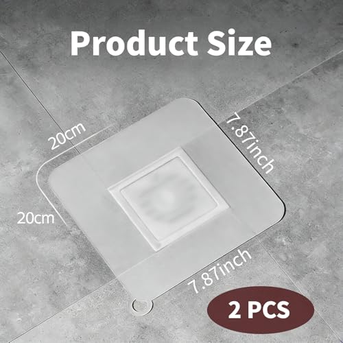 8x8 Inch Silicone Floor Drain Cover Set Anti-Odor Sewer Gasket for Bathroom, Kitchen & Laundry