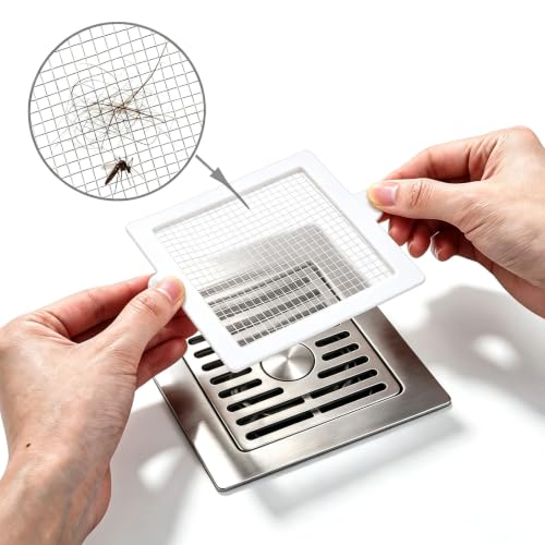 30 Pack Disposable Shower Drain Hair Catchers - 4 Inch Mesh Drain Covers