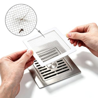 30 Pack Disposable Shower Drain Hair Catchers - 4 Inch Mesh Drain Covers