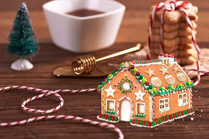 Christmas Cookie Cutter Set - 10 Pcs Stainless Steel Biscuit Mold for Gingerbread House