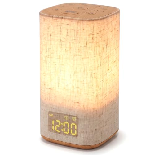 Sunrise Alarm Clock with Sound Machine, Dimmable Night Light & Dual Alarms