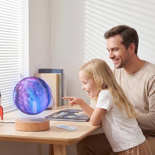 Levitating Moon Lamp with 16 Colors & 20 Modes - Floating Spinning LED Moon Light - Galaxy Moon Variation of This Listing