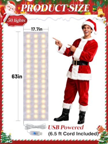 LED Fake Snow Blanket for Christmas Village Decor 63x17.7 inches