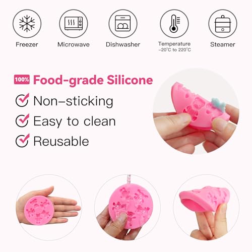 3 Pcs Bear Silicone Mold Set for Cake Decoration and DIY Crafts - Bow + Bears