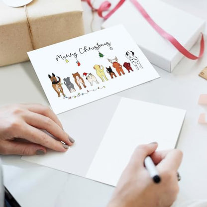 Lovely Funny Dog Christmas Card with Envelopes - Holiday Humor for Dog Lovers