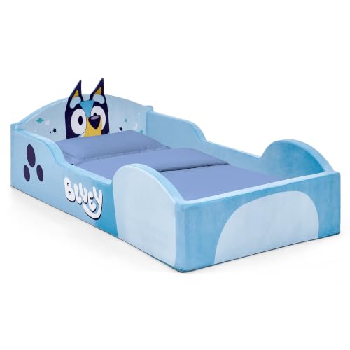 Bluey Foam Toddler Bed - Low Profile Bed Frame with Guardrails, Bluey Variation