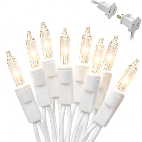 50 Count Warm White Christmas String Lights - 12Ft Indoor & Outdoor Decor
