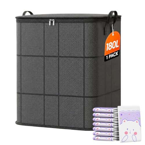 XXL Foldable Storage Bag with Reinforced Handles - Large Clothes & Bedding Organizer