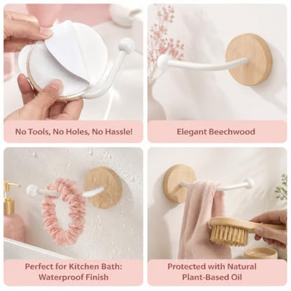 Adhesive Curtain Holdbacks Wall Mount for Curtains & Bathroom Ties
