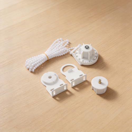 DIY Bead Chain Kit for 38mm Aluminum Roller Blinds - White Window Shade Repair Set