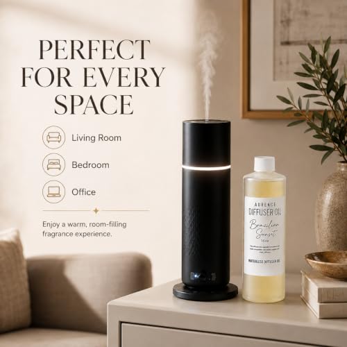 Luxury Waterless Diffuser Oil Refill - Brazilian Waves Scent, Long-Lasting Fragrance