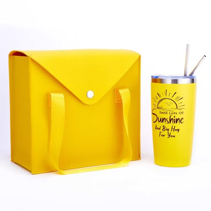 Sunflower Gift Box for Women - Spa Self-Care Set with Tote & 10 Gifts