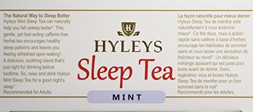 Hyleys Caffeine-Free Herbal Tea - Mint, Rosemary, Valerian Root, Lavender - 25 Tea Bags (1 Pack) - Calm Sleep Tea for a Relaxing Nightly Cup