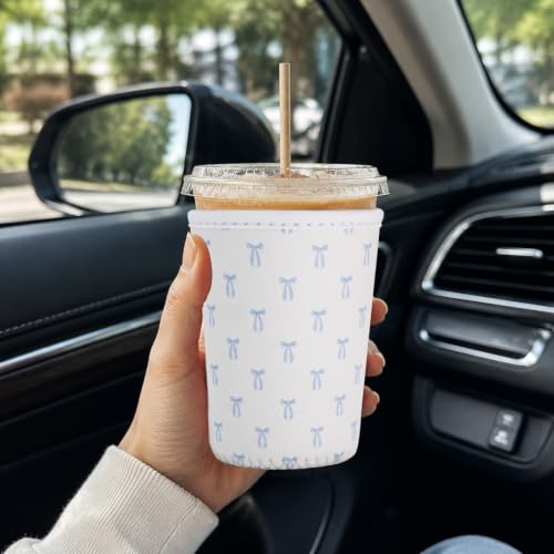 Reusable Insulated Coffee Cup Sleeves 3-Pack - Cottage Charm Variation