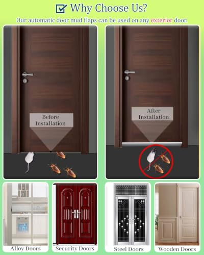 82cm Surface Mount Automatic Door Sweep for Exterior Doors Noise Blocker Seal