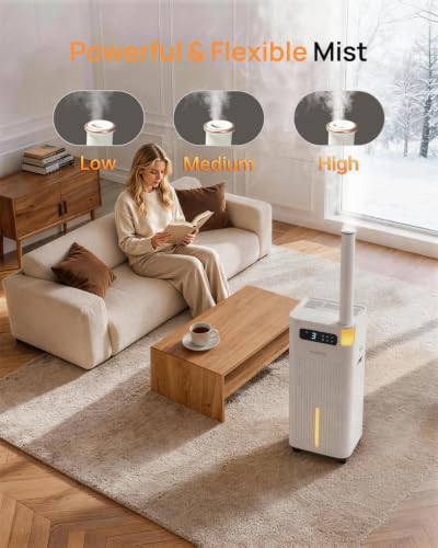 Large 14L Humidifier for Whole Home & Large Rooms, Silent Ultrasonic Cool Mist