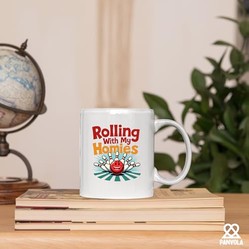 Funny Ceramic Mug 11oz - Rolling With My Homies Coffee Cup - White