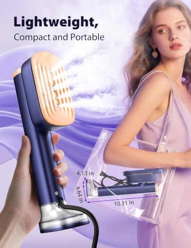 Sundu Travel Steamer for Clothes - Matte Indigo, 35 g/min Quick Wrinkle Removal